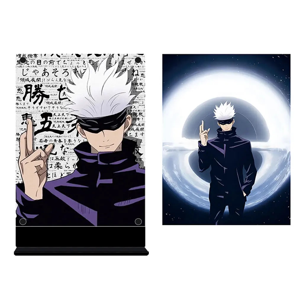 PCLP Led Backlit Poster Jujutsu Kaisen Anime Night Light for Bedroom Nightlight Game Room Deco Table Night Lamp Sign Satoru Gojo