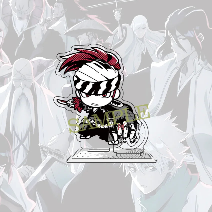 Anime BLEACH 10 cm Acrylic Ichigo Rukia Uryuu Hirako Toushirou Kenpachi Sousuke Standing Model Table Decoration Fan Gift