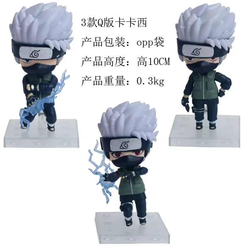 11cm 3Pcs/Set Naruto Anime Action Figure Uchiha Itachi Kakashi Cartoon Toys Itachi Akatsuki Collectible Ornament For Adults Gift