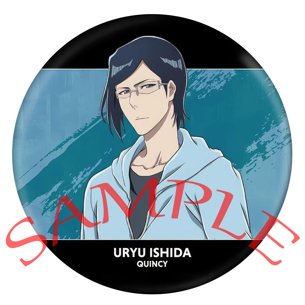 Anime BLEACH Cosplay Urahara Kisuke Ishida Uryuu Inoue Orihime Kuchiki Rukia Kurosaki Ichigo Cartoon Badge Christmas Gifts