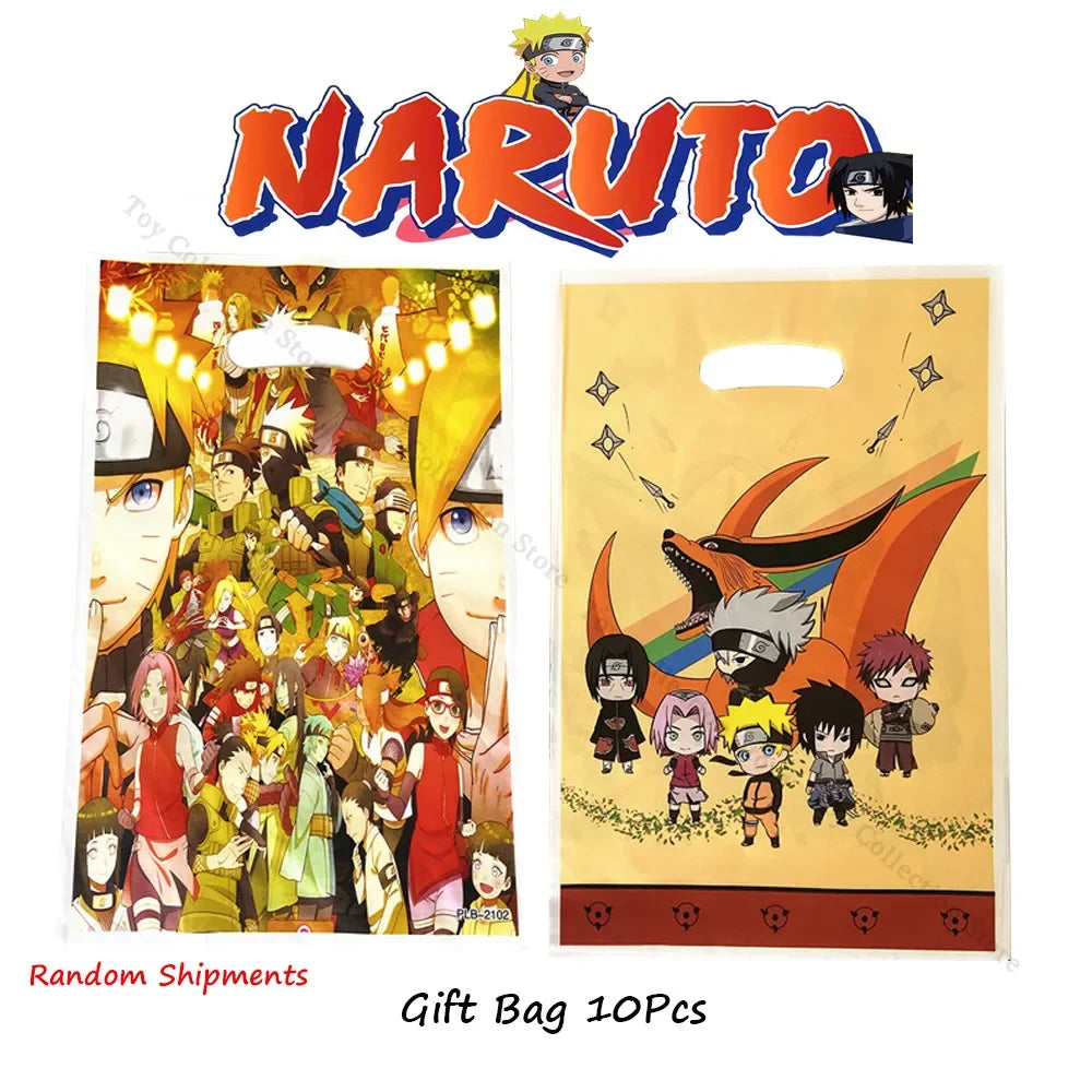 Narutoed Anime Toy Gift Party Supplies DIY Party Decoration Tableware Paper Plate Cup  Latex Foil Ballon Helium Globo Boy Family
