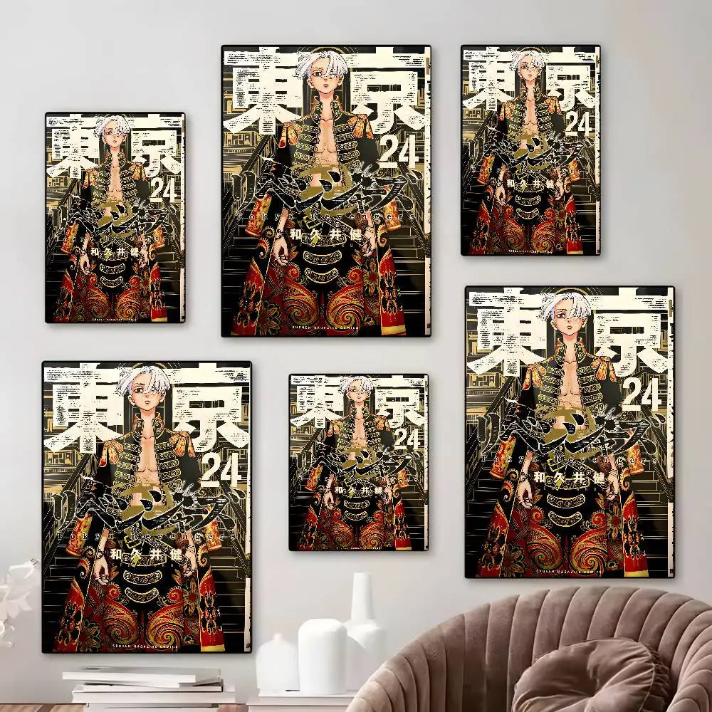 Japan Anime Tokyo Revengers Poster art canvas HD aesthetic Printing Paper Wall Art for Living Room Bar fashion Home Decor