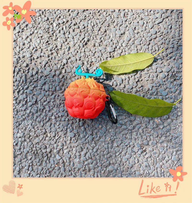 One Piece Devil Fruit For Airpods 4 Case 2024,Anime Silicone Protective Earphone Cover For Airpods Pro 2 Case/Airpods 3