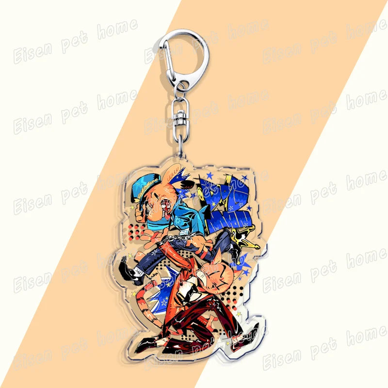 Popular Cartoon Dog Man and Cat Keychain for Accessories Bag Key Chain Ring Jewelry Fans Cute Anime Gifts Kids Children Keychain