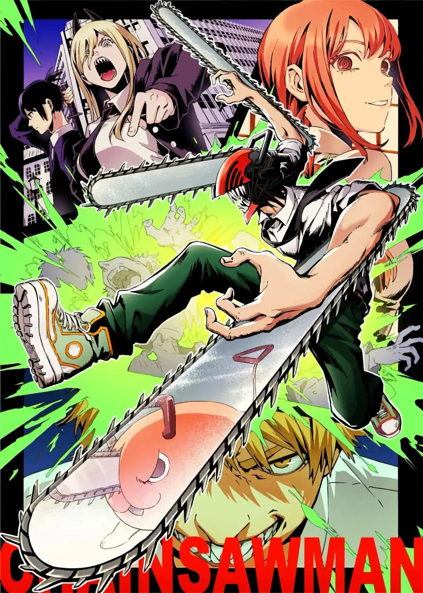 Hot Japan Anime Chainsaw Man Posters cartoon Wall decor poster canvas painting Aesthetic Nursery Kids Room Home Room Decoration