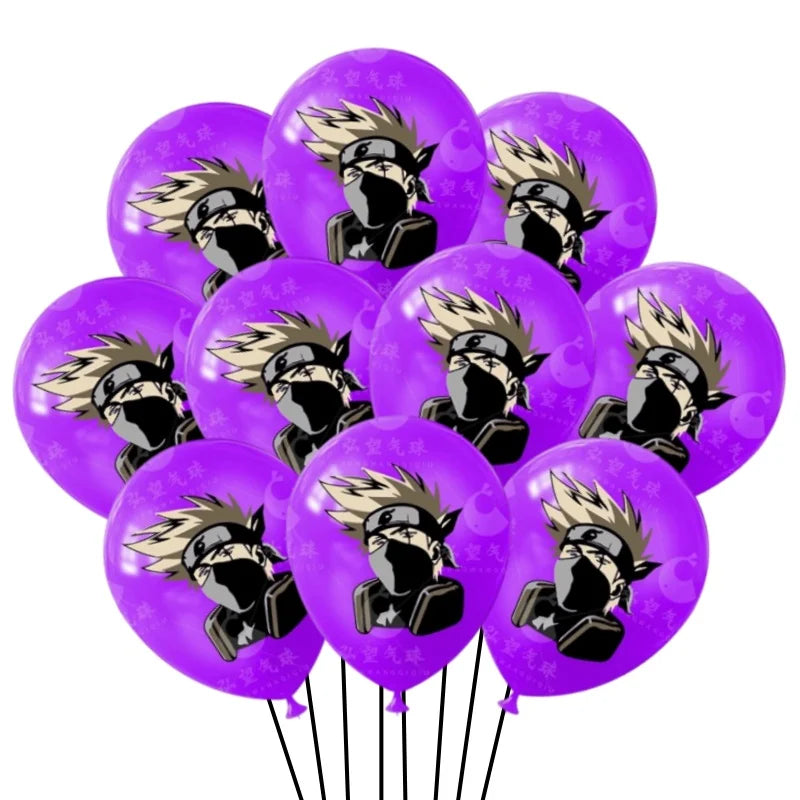 Cartoon NARUTO Latex Balloons Set Children's Birthday Party Balloon Cup Balloon Decorations Helium Naruto Baby Shower Balloons