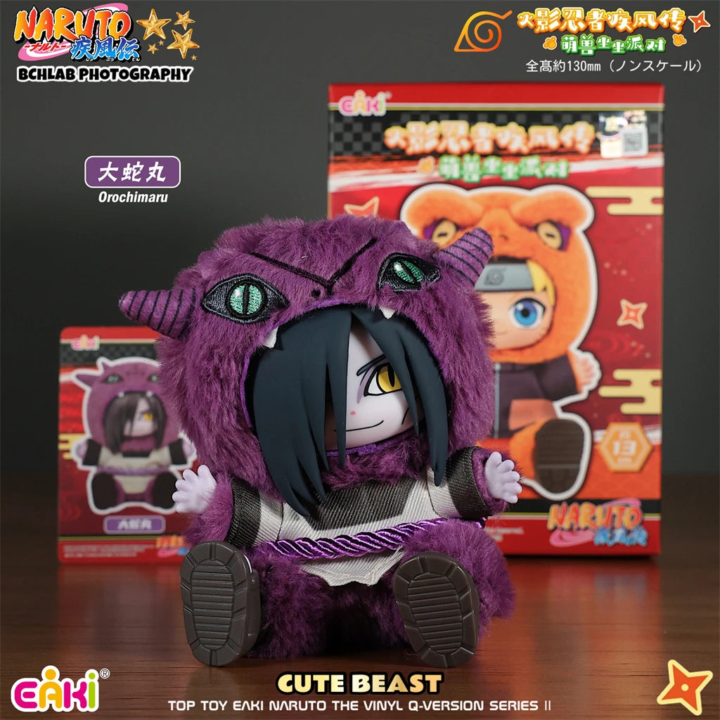 In Stock Genuine TOPTOY EAKI Naruto Sit-in Party Konohagakure San'in Jiraiya Orochimaru Tsunade Cute Plush Blind Box Toys Gifts