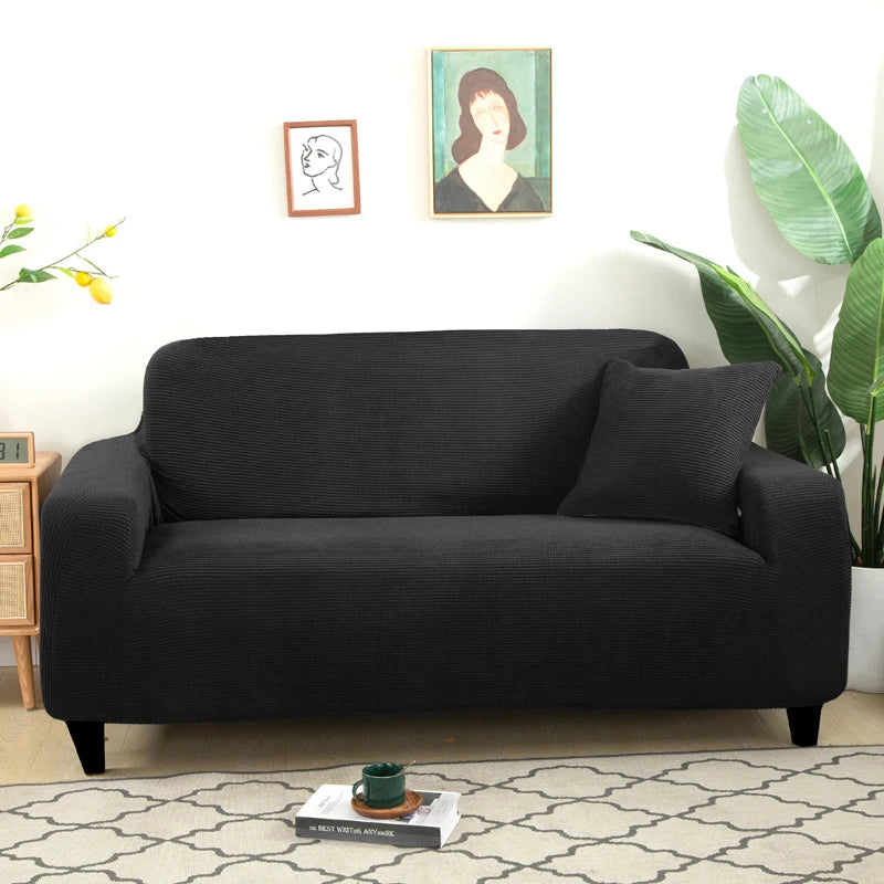 Sofa Cover Elastic For Living Room Home Jacquard Stretch  Slipcovers  Corner Couch Covers 1/2/3/4 Seater L Shape Free Shopping