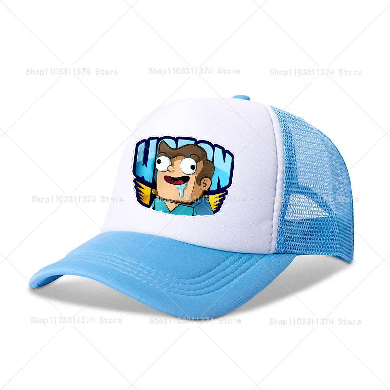 Wojans Team Baseball Cap Girls Boys Summer Sunshade Mesh Hats Anime Printed Decoration Caps Adjustable Adult Sportswear Hat Gift