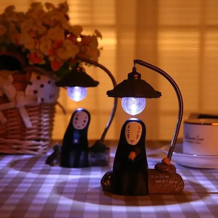 Cartoon Anime Faceless Male LED Small Desk Lamp Eye Protection Home Cute Totoro Desktop Decoration Birthday Gift
