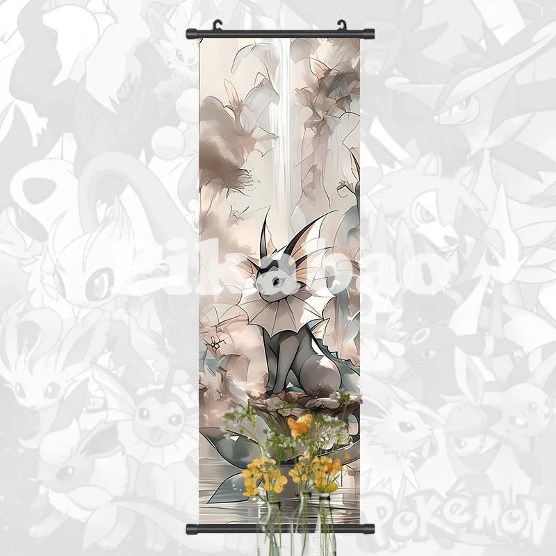 Printed Poster Anime Wall Artwork Greninja Pictures Gardevoir Painting Canvas Pikachu Hanging Scrolls Home Room Decor