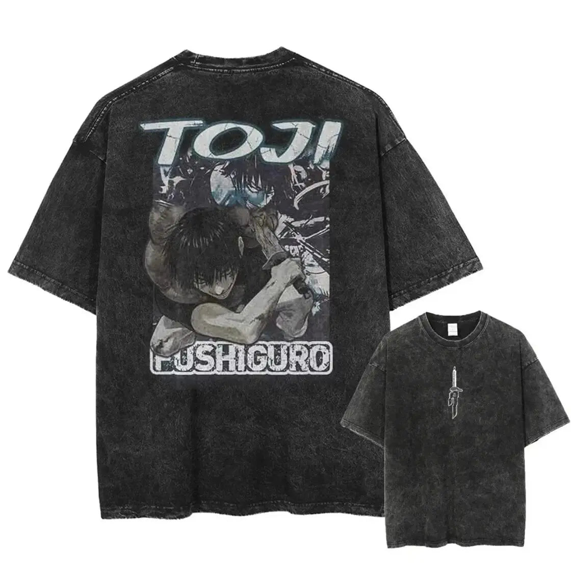 New Arrival Mens Clothes Tee Shirt Homme Graphic T-Shirts Men Tshirt for Men Ropa Hombre Jujutsu Kaisen Washed Camisetas