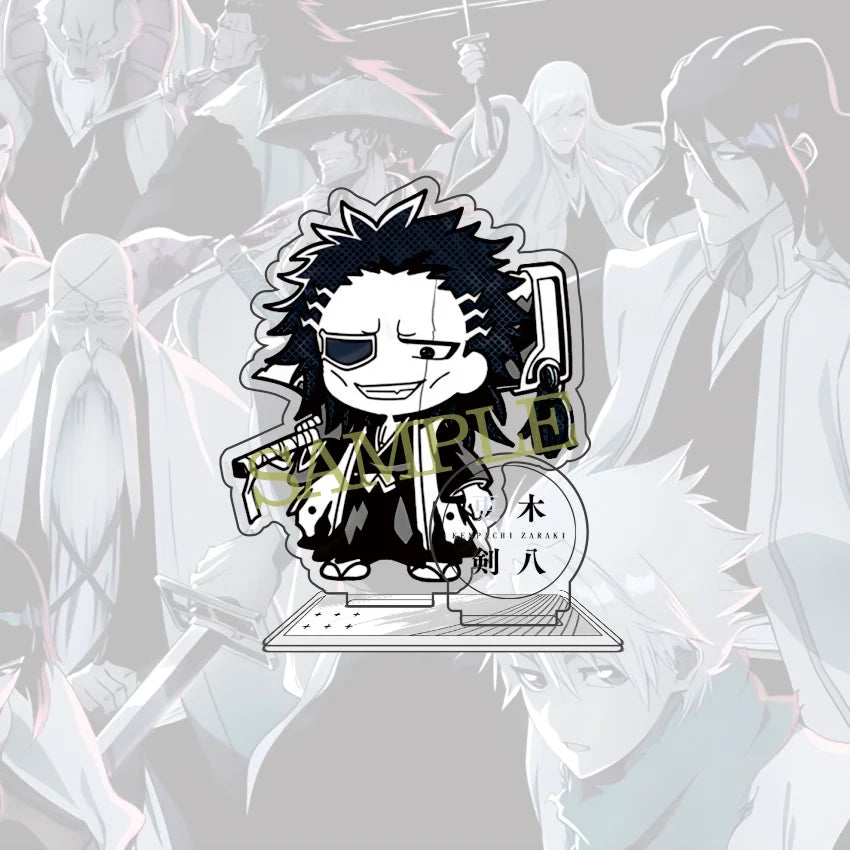 Anime BLEACH 10 cm Acrylic Ichigo Rukia Uryuu Hirako Toushirou Kenpachi Sousuke Standing Model Table Decoration Fan Gift