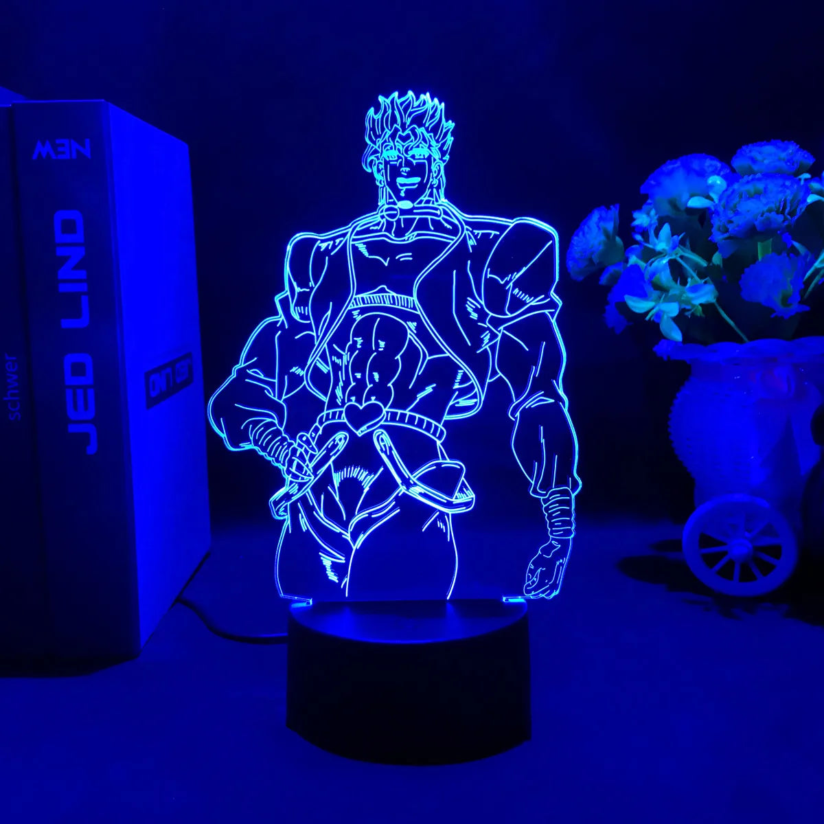 Anime JoJo Bizarre Adventure 3d Night Light Hol Horse for Bedroom Decor Light Birthday Gift for Him Manga Jojo Led Lamp
