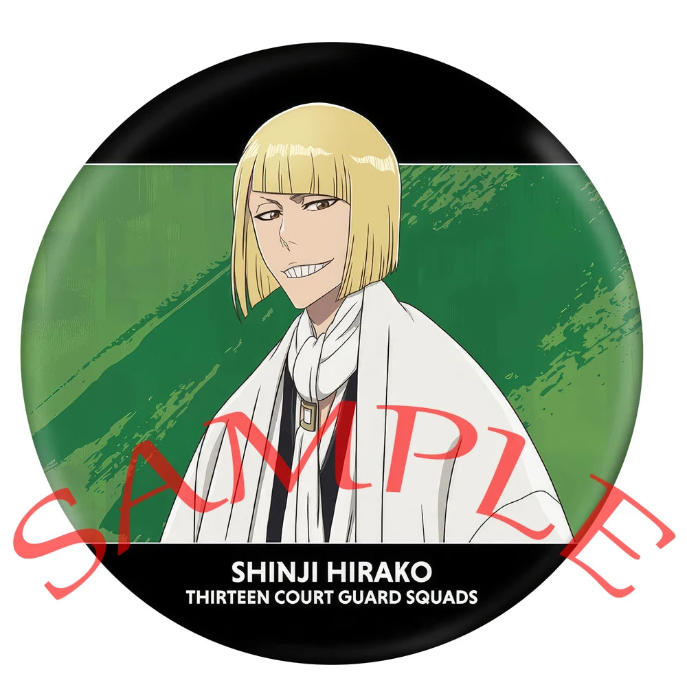 Anime BLEACH Cosplay Urahara Kisuke Ishida Uryuu Inoue Orihime Kuchiki Rukia Kurosaki Ichigo Cartoon Badge Christmas Gifts