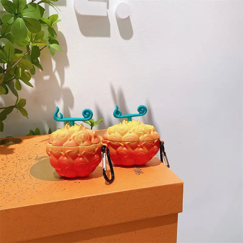 One Piece Devil Fruit For Airpods 4 Case 2024,Anime Silicone Protective Earphone Cover For Airpods Pro 2 Case/Airpods 3