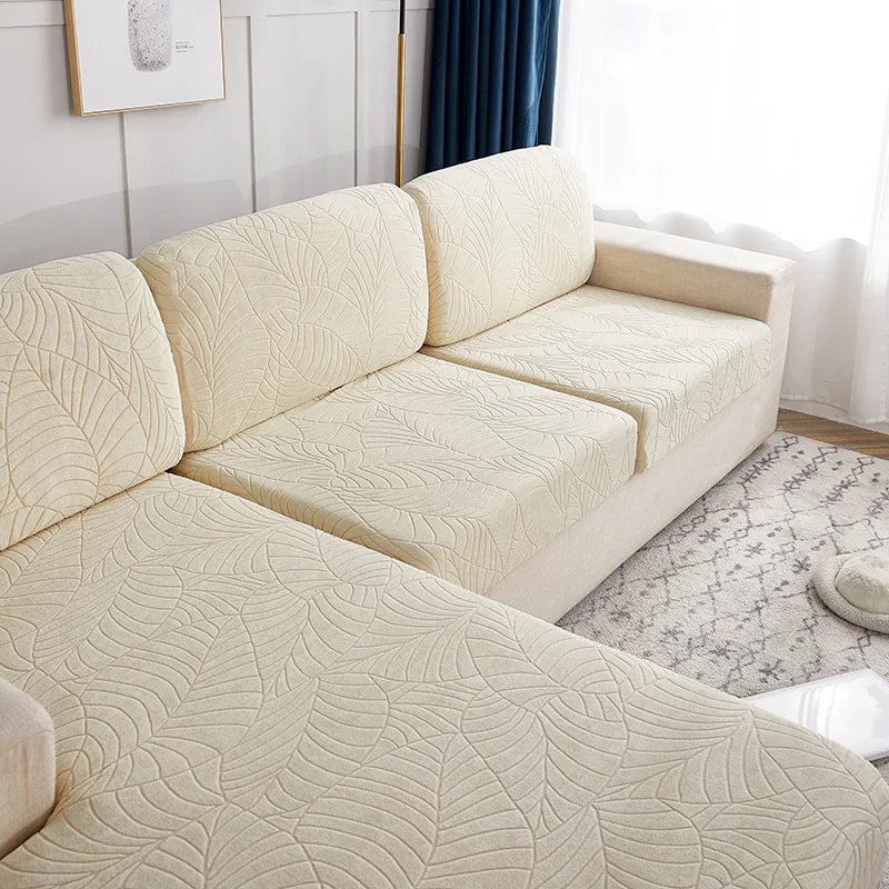Splashproof Jacquard Sofa Cushion Cover For Living Room Anti-slip Anti-dust Thickening Elastic Sofa Cover Furniture Protector