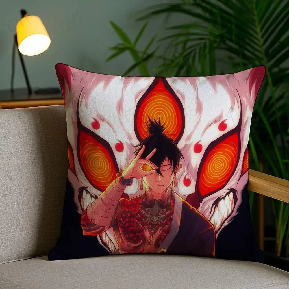 Hot comics Chainsaw Mans Pochita Pillow Case Custom Printed Brushed Fleece Pillow, Baby Skin-Touch, Eco-Friendly Dye-Sublimation