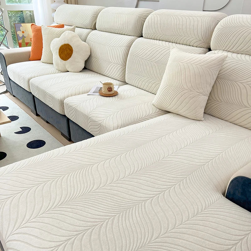 Splash-proof jacquard sofa cover, high elasticity, anti dirt sofa cushion cover, anti cat scratch sofa cover