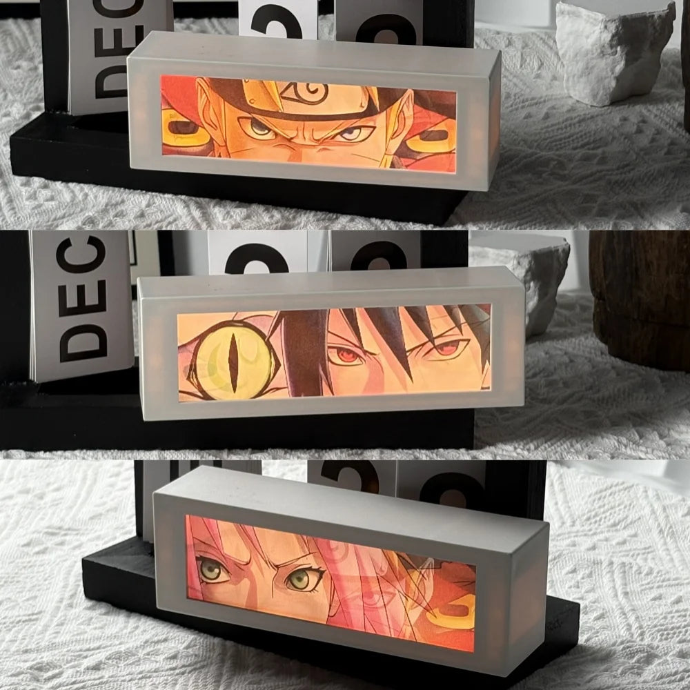 LED Classic Anime 3D  Lenticular Motion Anime Lightbox for Bedroom Decoration Lamp Anime Peripheral Friend Birthday Gifts