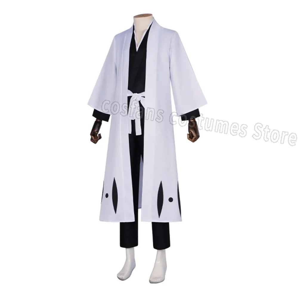 Aizen Sousuke Cosplay Costume Wig Bleach Cosplay Thousand Year Blood War Gotei 13 Team 5 Captain Robe Kimono Outfits Customize