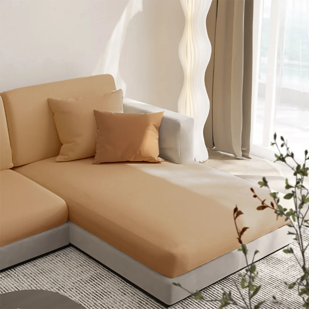 Anti-Dirt Velvet Sofa Cushion Slipcover Elastic Chair Seat Protector for Pets and Furniture Sofa Cover Living Room Bedroom Decor