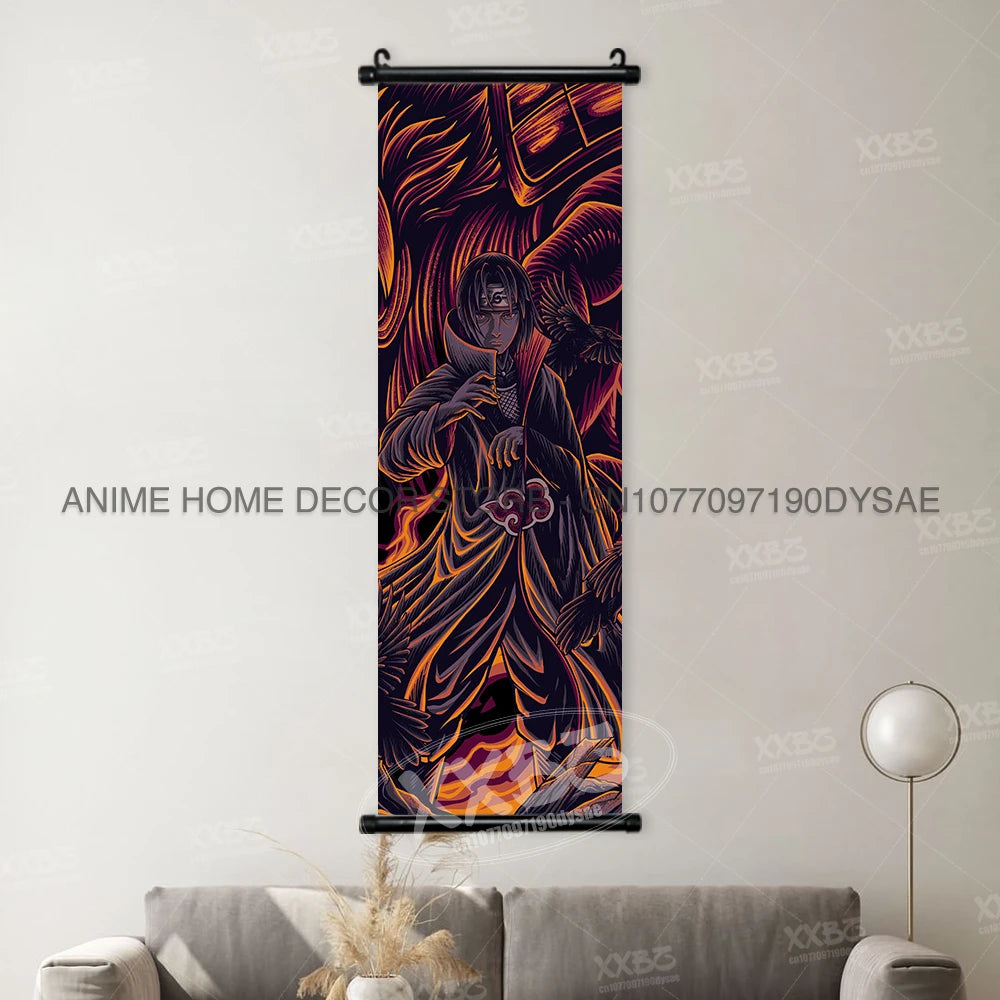 Naruto Posters Uchiha Madara Decorative Painting Uchiha Itachi Anime Hatake Kakashi Wall Art Uchiha Sasuke Scrolls Picture Decor