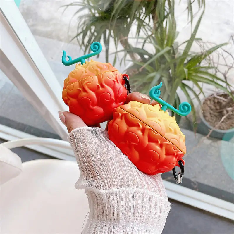 One Piece Devil Fruit For Airpods 4 Case 2024,Anime Silicone Protective Earphone Cover For Airpods Pro 2 Case/Airpods 3