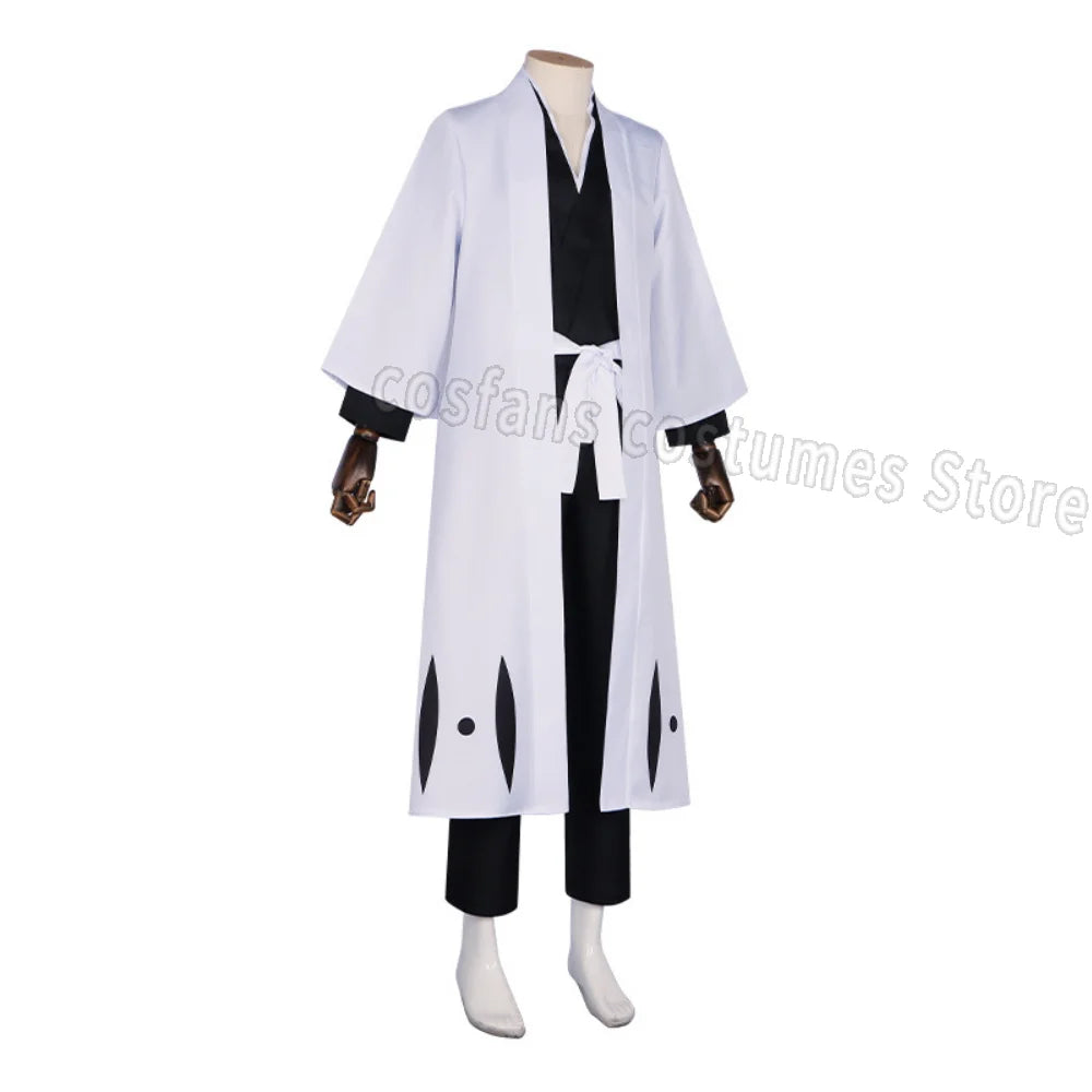 Aizen Sousuke Cosplay Costume Wig Bleach Cosplay Thousand Year Blood War Gotei 13 Team 5 Captain Robe Kimono Outfits Customize