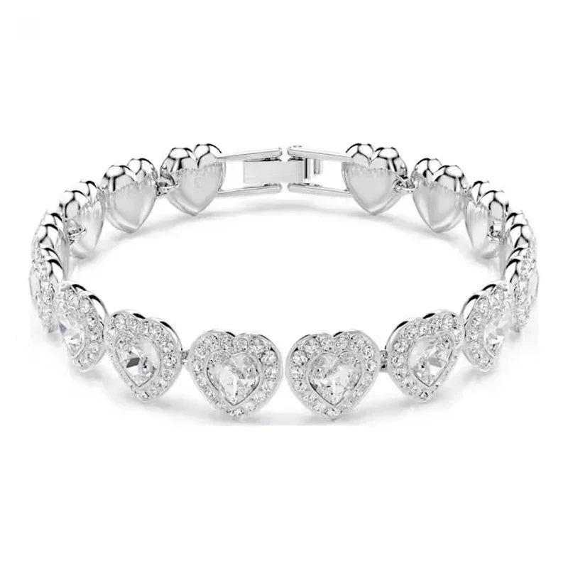 Good Brand Silver Color Ariana Grande Tennis Necklace Women Romantic Luxury Gift Jewelry Set Jewelry Sets 925 sterling silver