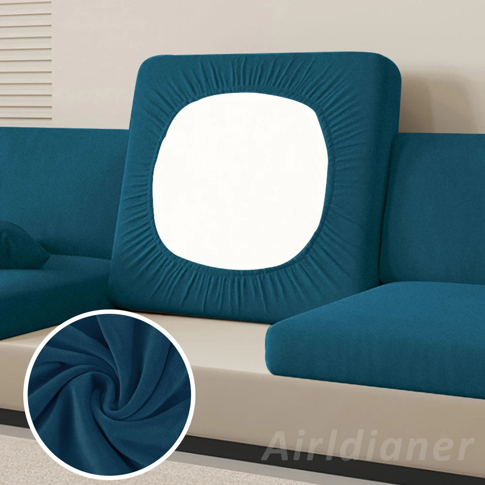 Super Soft Velvet Sofa Seat Cushion Cover For Living Room Thick Plush Sofa Covers Stretch L Shape Corner Armchair Sofa Slipcover