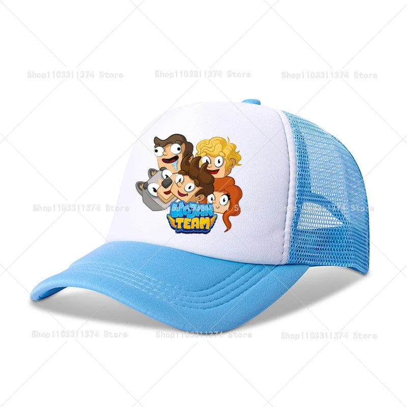 Wojans Team Baseball Cap Girls Boys Summer Sunshade Mesh Hats Anime Printed Decoration Caps Adjustable Adult Sportswear Hat Gift