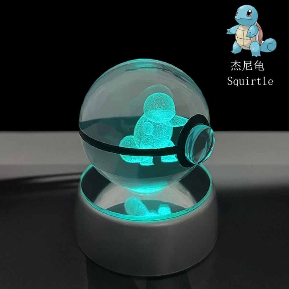 Pokemon Pokeball LED Night Light – 3D Crystal Ball