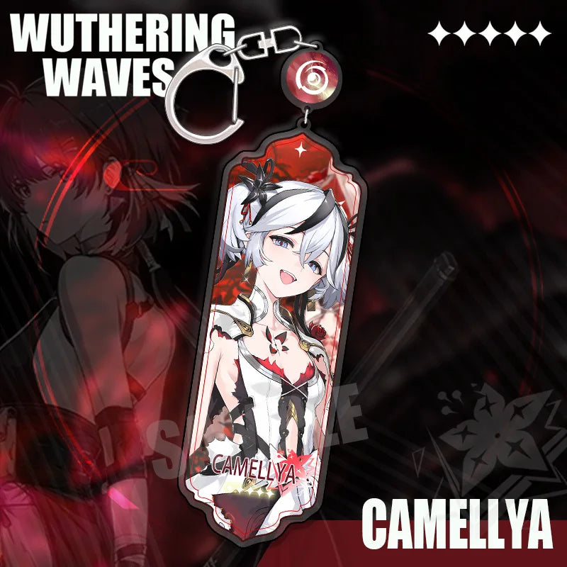 New Wuthering Waves Hiyuki Denia Aemeath Mornye Keychain Cartoon Anime Strip Pendant Keyring Backpack Jewelry Cute Gift