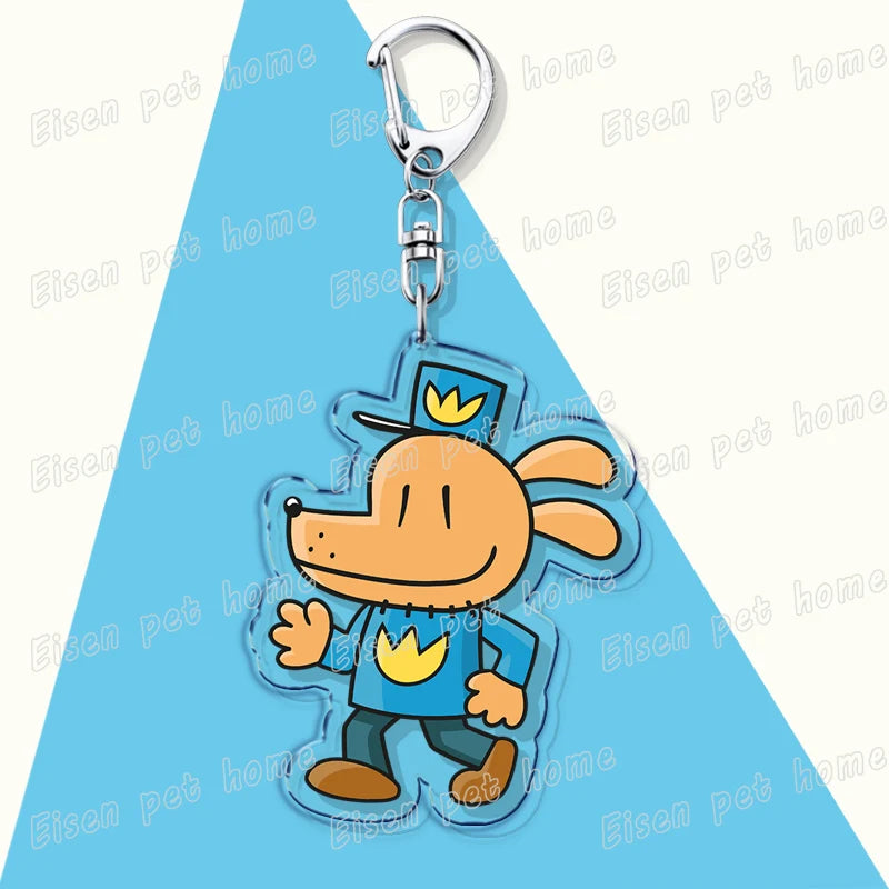 Popular Cartoon Dog Man and Cat Keychain for Accessories Bag Key Chain Ring Jewelry Fans Cute Anime Gifts Kids Children Keychain