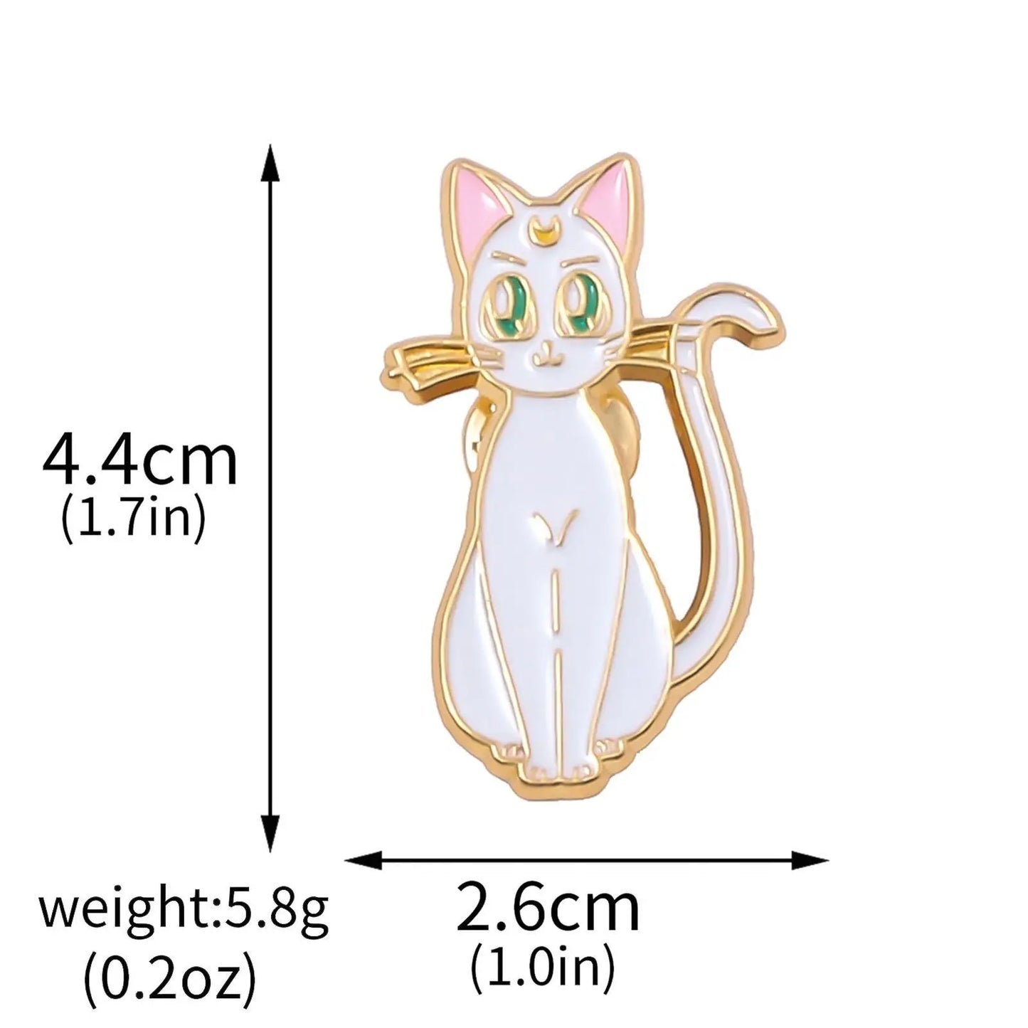 Anime Cartoon Moon Tsukino Usagi Enamel Keychain Necklace for Women Girl Magic Brooch Aino Minako Pin Cosplay Jewelry Gift