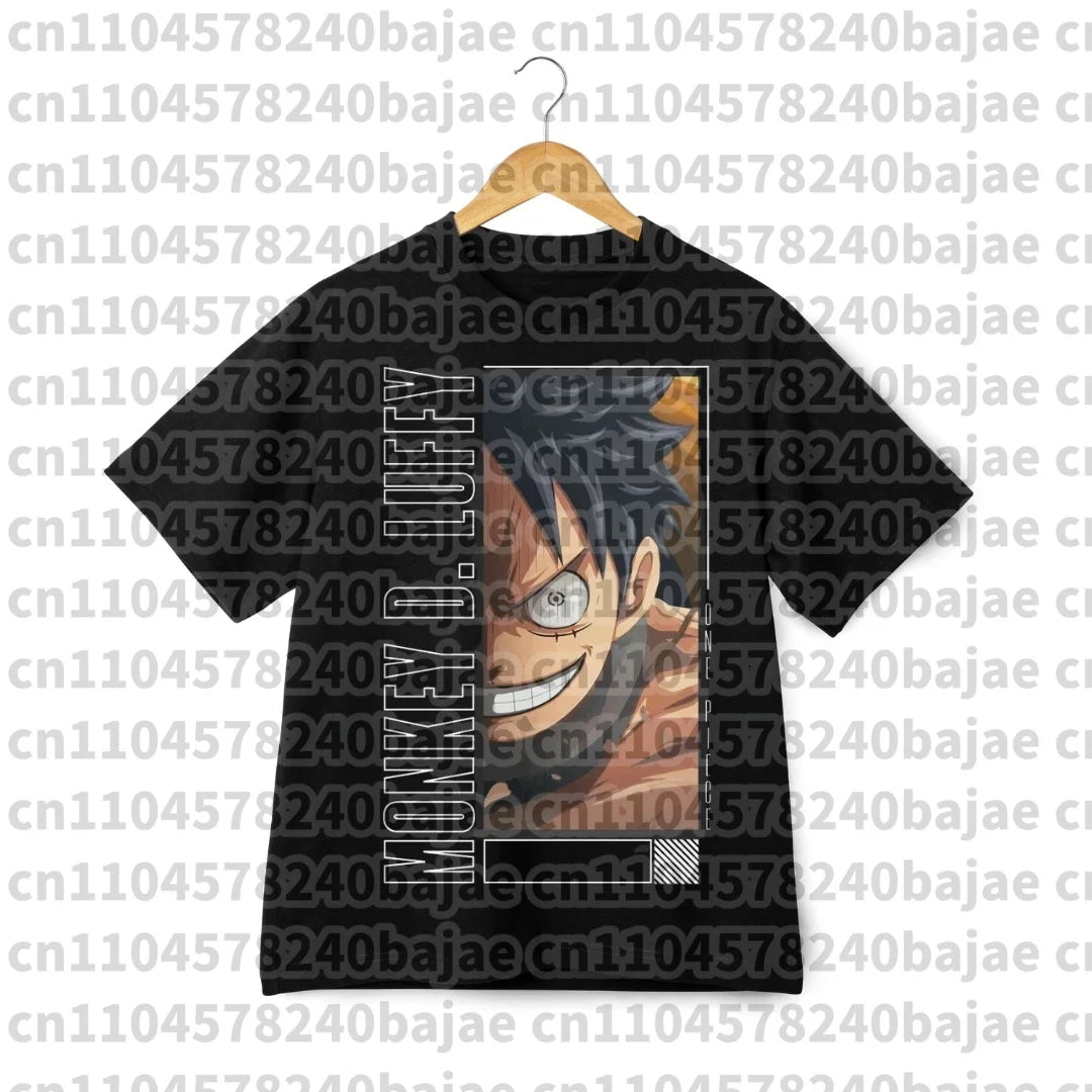 One Piece Japanese Anime Printed Men's T-Shirt Roronoa Zoro Boy Children's Harajuku Short Sleeve Kids Luffy T-shirt Clothing