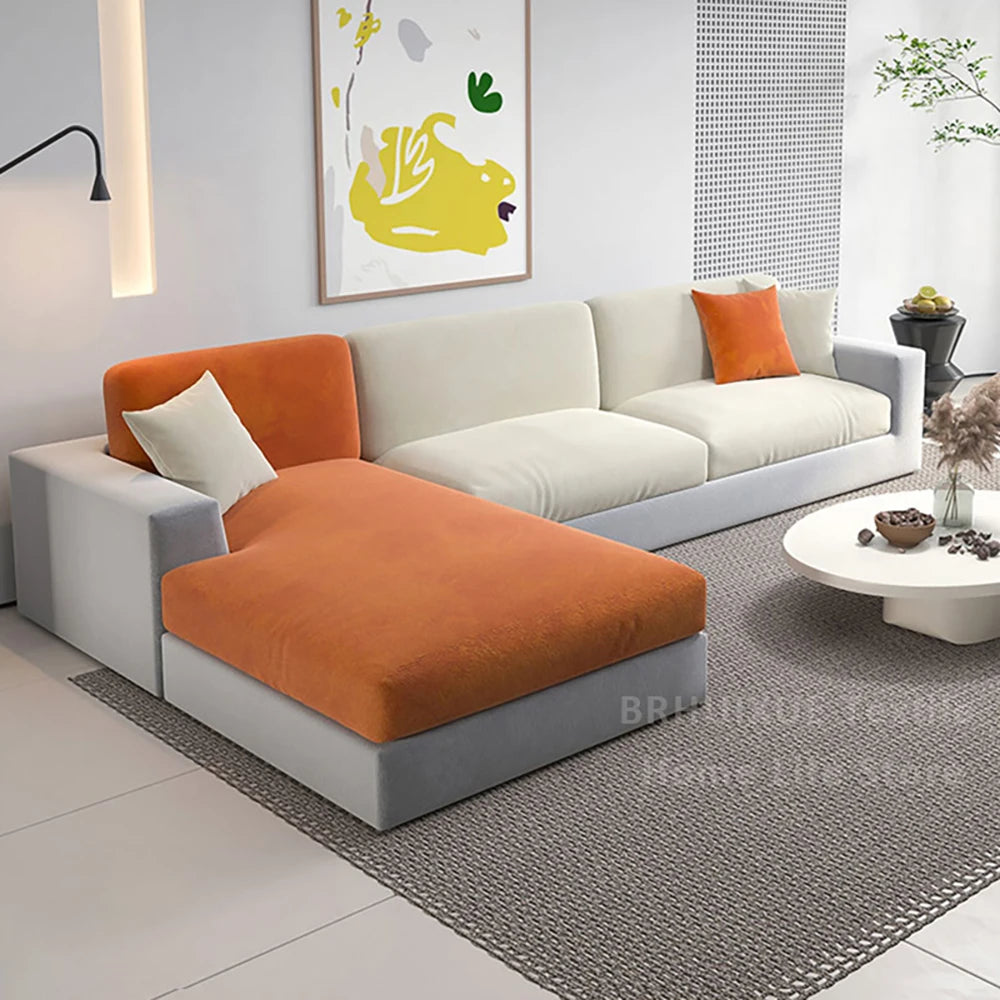 Super Soft Velvet Sofa Seat Cushion Cover Plain Color Stretch Thicken Sofa Cover Sectional Couch L Shape Corner Armchair Covers