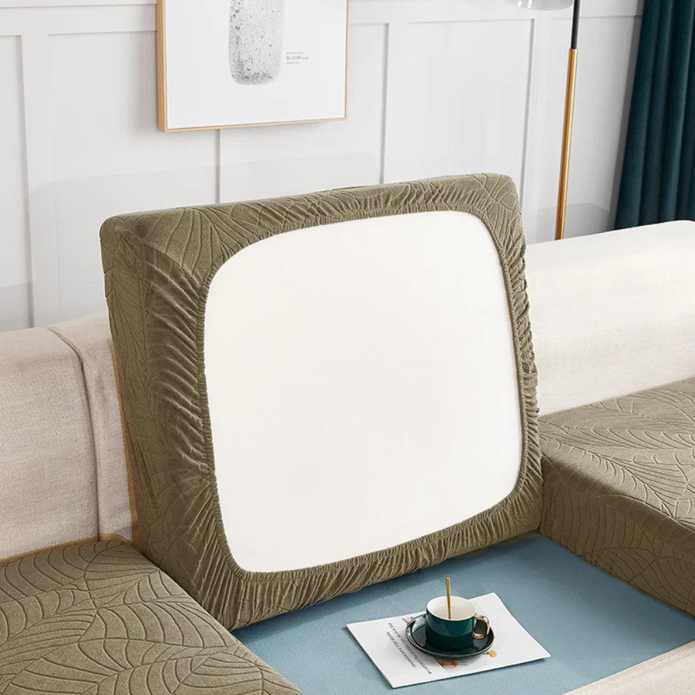 Waterproof Stretch Sofa Cushion Cover Jacquard Fabric Pure Sofa Cover Removable Protector Couch Cover Chaise Lounge Living Room