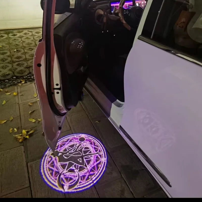 Anime Sailor Moon Car Welcome Light Projector Lamp Motorcycle Atmosphere Cute Gift Accessory Floor Decoration
