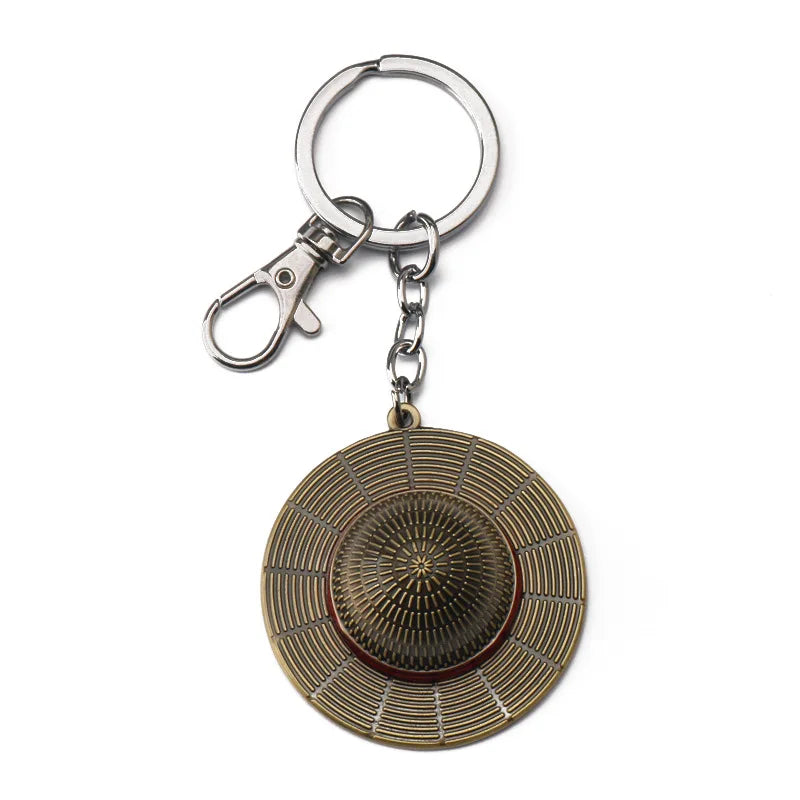 Anime One Piece Cartoon Keychain Monkey D Luffy Hat Pendant Keyring for Women Men Jewelry Toy Gift