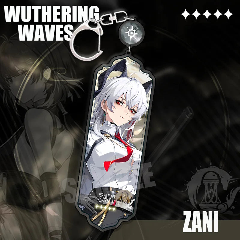 New Wuthering Waves Hiyuki Denia Aemeath Mornye Keychain Cartoon Anime Strip Pendant Keyring Backpack Jewelry Cute Gift