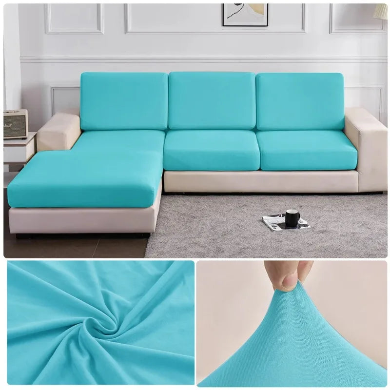 Elastic Sofa Seat Cushion Cover Spandex Polyester Sofa Cover for Living Room Washable Removable L Shape Corner Couch Protector