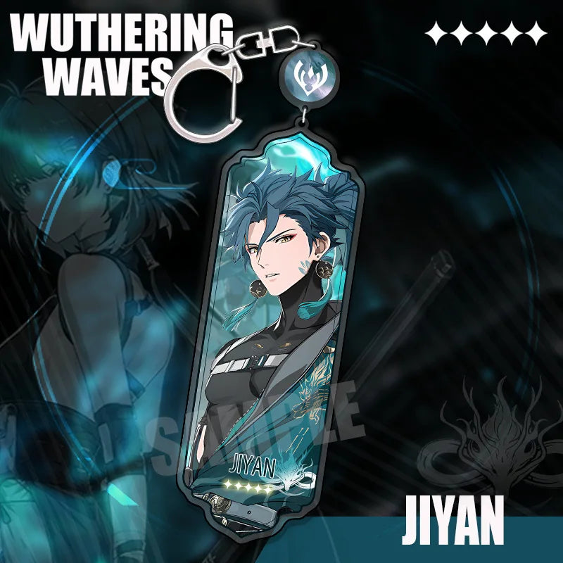 New Wuthering Waves Hiyuki Denia Aemeath Mornye Keychain Cartoon Anime Strip Pendant Keyring Backpack Jewelry Cute Gift