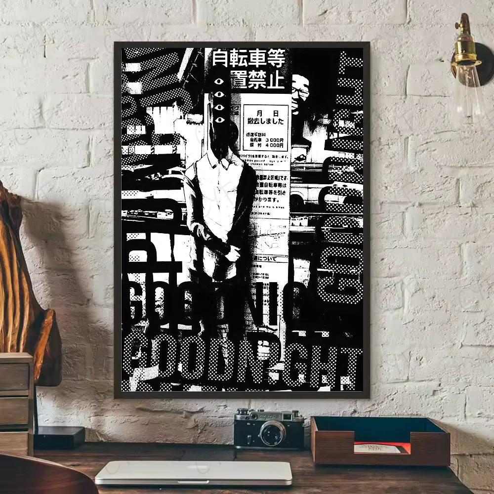 Anime G-Goodnight Punpun Poster Waterproof Wall Art High Quality Print Movie Posters For Living Bedroom Retro Room Decor Gift