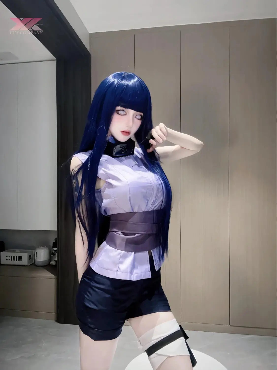 Naruto Shippuden Hinata Hyuga Cosplay Set – Shirt Pants Belt