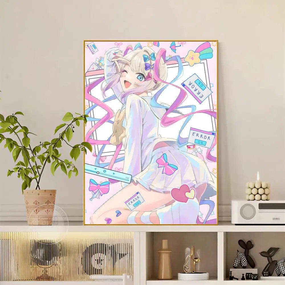 anime Needy Streamer Overload Poster Versatile HD Waterproof Wall Art Self-Adhesive Decor for Any Space Ideal Gift