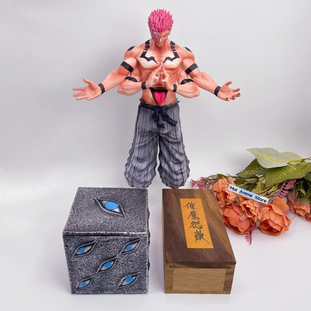 Anime Ryomen Sukuna Curse King Figure Jujutsu Kaisen Sukuna Box Statue Action Figurine Table Decor House Accessories Toy Gift