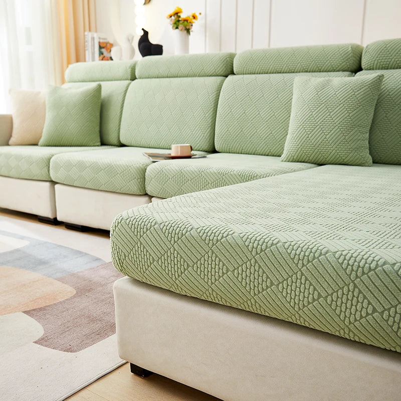 Thicken Sofa Seat Cushion Cover Jacquard Chair Cover Sofa Slipcover Stretch Adjustable Sofa Cover Pets Kids Furniture Protector
