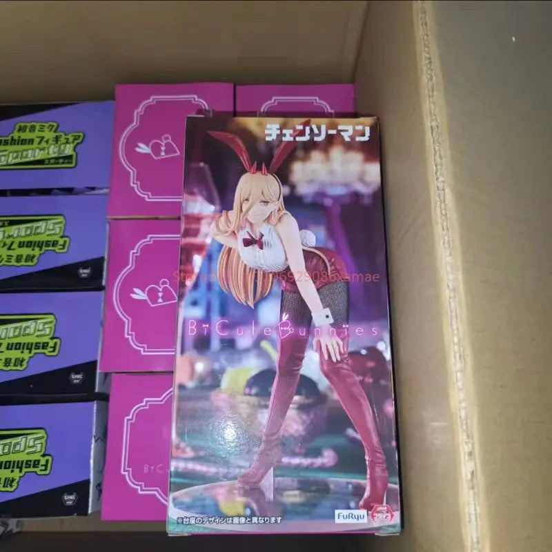 New Hot Sale Original Furyu Genuine Chainsaw Man Action Figures Makima Power Bunny Girls Anime Model Collectible Dolls Toys Gift
